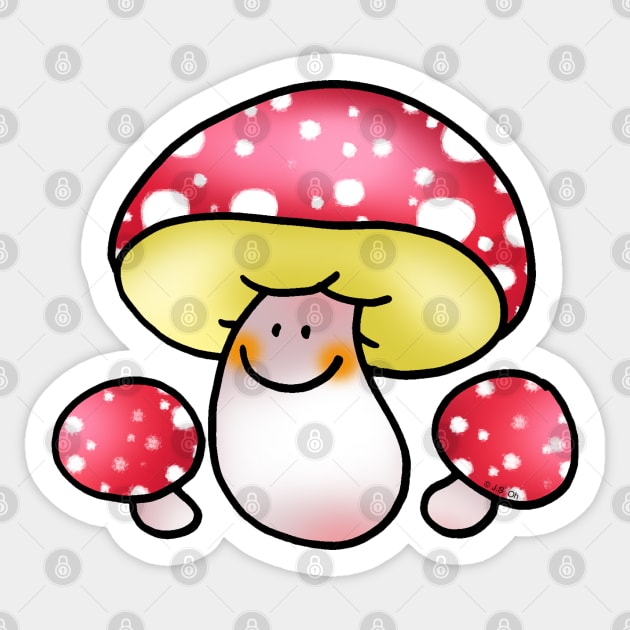 adorable mushroom Sticker by cartoonygifts